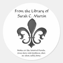Fleur de Lis 2 Round Stickers
