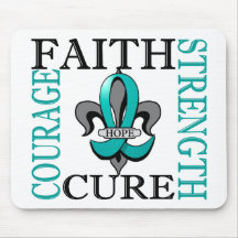 Fleur De Lis 3 Ovarian Cancer Mouse Pad