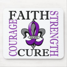 Fleur De Lis 3 Pancreatic Cancer Mousepad
