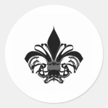 Fleur De Lis 4 Round Sticker