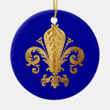 Fleur-de-lis Christmas Ornament