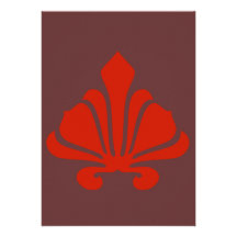 Fleur De Lis Fancy red Personalized Announcement
