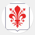 Fleur de lis, Italy Round Stickers