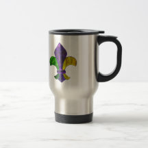 Fleur De Lis Mardi Gra add text Coffee Mugs