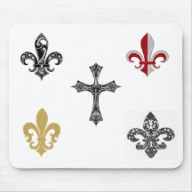 Fleur de lis mousepad