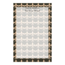 Fleur de Lis Pattern Stationery