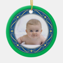 Fleur de lis Photo Ornament