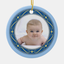Fleur de lis Photo Ornament
