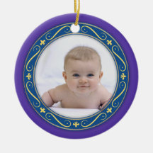 Fleur de lis Photo Ornament