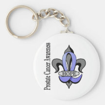 Fleur De Lis Prostate Cancer Hope Key Chains
