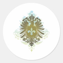Fleur De Lis Round Sticker