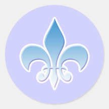 Fleur de Lis Round Sticker