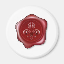 Fleur-de-lis Sealing Wax Magnet