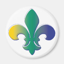 Fleur De Lis tri coloured Fridge Magnets