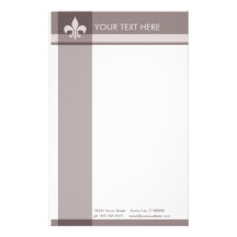 fleur de lys custom stationery