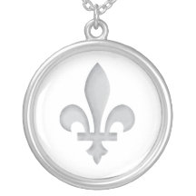 Fleur-de-lys Romantic Floral Silver Necklace