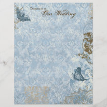 Fleur di Lys Damask - Stationery Wedding Custom Flyer