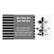 Fleur Heart Crown - Black Photo Card