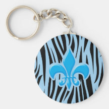 fleurdelis-zebra-print2.png keychain
