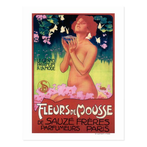 Fleurs de Mousse Perfume Poster Post Card