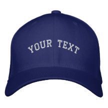 Flexfit Wool Embroidered  Cap Royal Blue Embroidered Baseball Cap