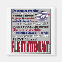 Flight Attendant Magnet