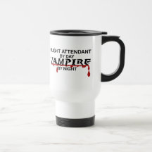 Flight Attendant Vampire by Night Coffee Mugs