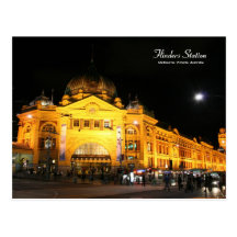 Flinders Station Melbourne Australia postcard