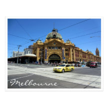 flinders station taxi postcards