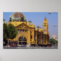 Flinders Street railway station, Melbourne, Austra Posters