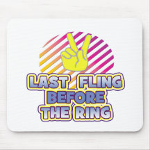 fling before ring bachelorette party bride mouse mats