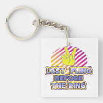 fling ring peace bachelorette wedding bridal key chains