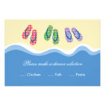 Flip Flop Beach Dinner Selection Card