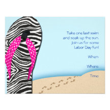 Flip Flop on the Beach Party Invitation