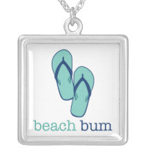Flip Flops Beach Bum Necklace