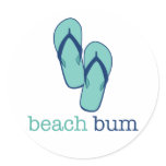 Flip Flops Beach Bum stickers