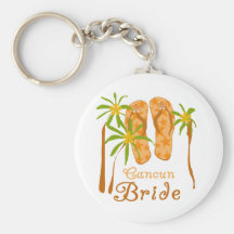 Flip Flops Cancun Bride Key Chains