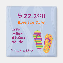 Flip Flops Save The Date Magnet