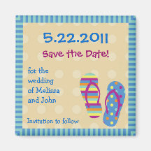 Flip Flops Save The Date Magnet
