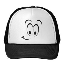 Flirty Smiley Face Mesh Hat