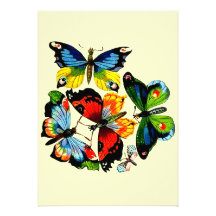 Flock of Butterflies Personalised Invitation