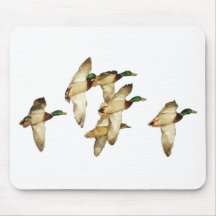 Flock of Mallards in Flights- Ducks Mouse Mats
