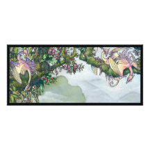 Flock of Orchid Wyverns giant bookmarks 2 Rack Card