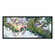 Flock of Orchid Wyverns giant bookmarks Custom Rack Card
