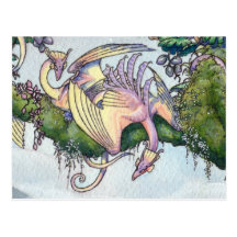 Flock of Orchid wyverns postcard 3