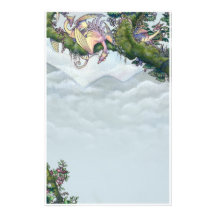 Flock of orchid wyverns stationary customized stationery