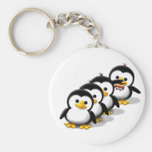 Flock of Penguins Key Chain