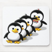 Flock of Penguins Mouse Mats