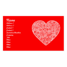 Flocked Heart - Customised Business Card Template