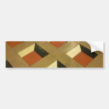 Floor Optical Illusion pattern tiles Las Vegas pho Bumper Stickers